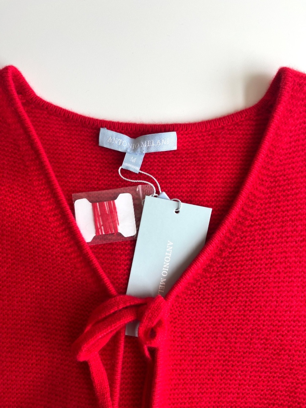 NWT Antonio Melani $199 Cardigan Sweater Red 100% Cashmere Women's M - Picture 4 of 10
